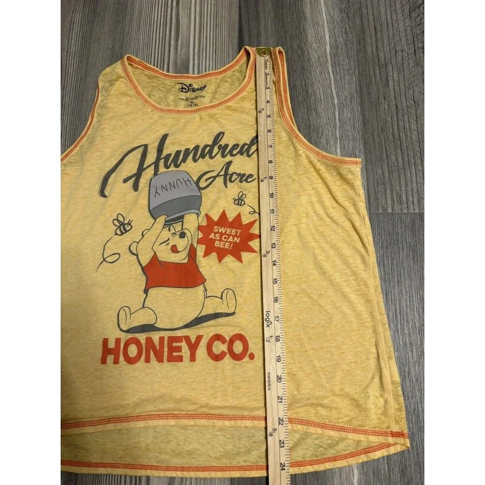 Disney Pajama Top Womens XL (16-18) Sunset Gold Winnie The Pooh Tank Sleepwear - Picture 5 of 7
